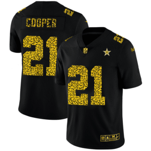 Dallas Cowboys #21 Ezekiel Elliott Nike Leopard Print Fashion Vapor Limited NFL Jersey Black