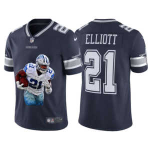Dallas Cowboys #21 Ezekiel Elliott Nike Player Signature Moves Vapor Limited NFL Jersey Navy Blue