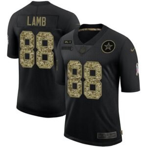Dallas Cowboys #88 CeeDee Lamb Nike 2020 Salute To Service Camo Limited NFL Jersey Black