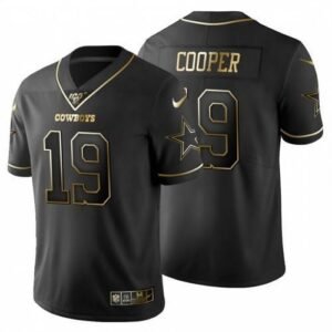 Dallas Cowboys #19 Amari Cooper Nike Black Golden Limited NFL 100 Jersey