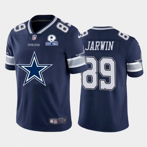 Dallas Cowboys #89 Blake Jarwin Navy Blue Nike Big Team Logo With Established In 1960 Patch Vapor Limited NFL Jersey