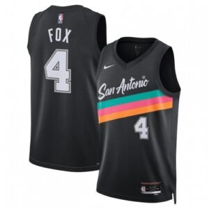 De’Aaron Fox San Antonio Spurs Nike Unisex 2025/26 Swingman Jersey – Black – Hardwood Classics