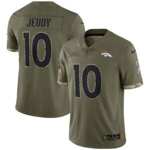 Denver Broncos #10 Jerry Jeudy Nike 2022 Salute To Service Limited Jersey – Olive
