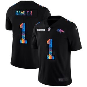 Denver Broncos #1 KJ Hamler Nike Multi-Color Black 2020 NFL Crucial Catch Vapor Untouchable Limited Jersey