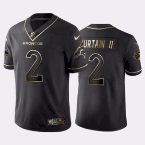 Denver Broncos #2 Patrick Surtain II Nike Black Golden Limited NFL 100 Jersey