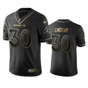 Denver Broncos #30 Phillip Lindsay Stitched NFL Vapor Untouchable Limited Black Golden Jersey