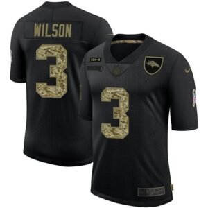 Denver Broncos #3 Russell Wilson Nike 2020 Salute To Service Camo Limited NFL Jersey Black
