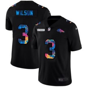 Denver Broncos #3 Russell Wilson Nike Multi-Color Black 2020 NFL Crucial Catch Vapor Untouchable Limited Jersey