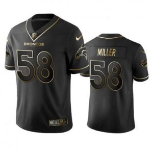 Denver Broncos #58 Von Miller Stitched NFL Vapor Untouchable Limited Black Golden Jersey