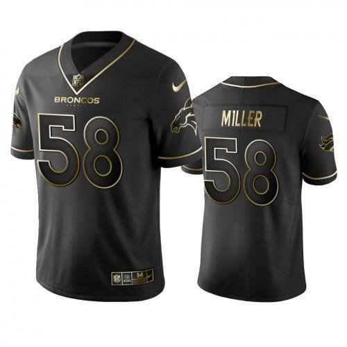 Denver Broncos #58 Von Miller Stitched NFL Vapor Untouchable Limited Black Golden Jersey