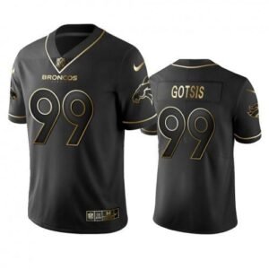 Denver Broncos #99 Adam Gotsis Stitched NFL Vapor Untouchable Limited Black Golden Jersey
