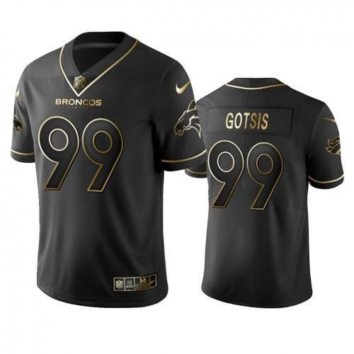 Denver Broncos #99 Adam Gotsis Stitched NFL Vapor Untouchable Limited Black Golden Jersey