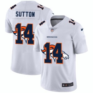 Denver Denver Broncos #14 Courtland Sutton White Nike Team Logo Dual Overlap Limited NFL Jersey
