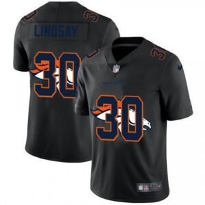 Denver Denver Broncos #30 Phillip Lindsay Nike Team Logo Dual Overlap Limited NFL Jersey Black
