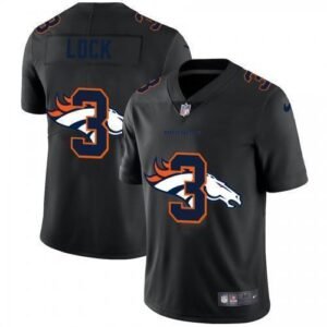 Denver Denver Broncos #3 Drew Lock Nike Team Logo Dual Overlap Limited NFL Jersey Black