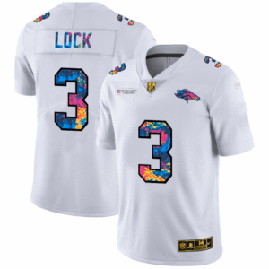 Denver Denver Broncos #3 Drew Lock White Nike Multi-Color 2020 NFL Crucial Catch Limited NFL Jersey