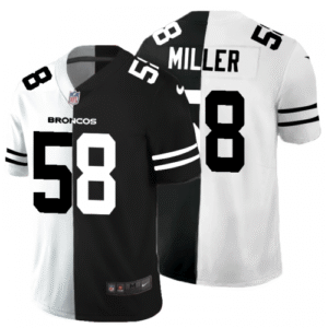 Denver Denver Broncos #58 Von Miller Black V White Peace Split Nike Vapor Untouchable Limited NFL Jersey