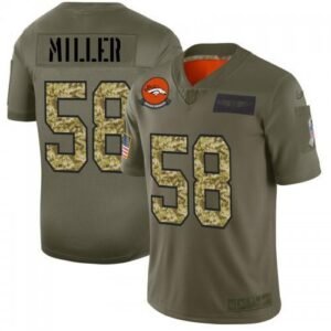 Denver Denver Broncos #58 Von Miller Nike 2019 Olive Camo Salute To Service Limited NFL Jersey