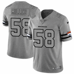 Denver Denver Broncos #58 Von Miller Nike Gray Gridiron II Vapor Untouchable Limited NFL Jersey
