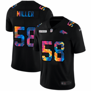 Denver Denver Broncos #58 Von Miller Nike Multi-Color Black 2020 NFL Crucial Catch Vapor Untouchable Limited Jersey