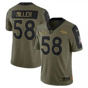 Denver Denver Broncos #58 Von Miller Olive Nike Salute To Service Limited Player Jersey