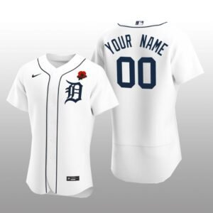 Detroit Tigers Custom Authentic White Memorial Day Jersey