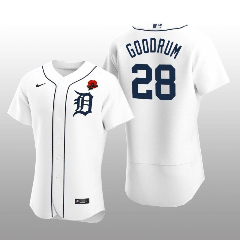 Detroit Tigers Niko Goodrum Authentic White Memorial Day Jersey