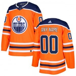 Edmonton Oilers adidas Authentic Custom Jersey – Orange
