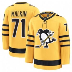 Evgeni Malkin Men’s Pittsburgh Penguins Gold Alternate Premium Jersey