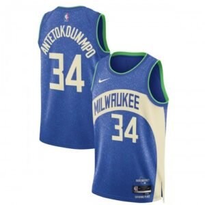 Giannis Antetokounmpo Milwaukee Bucks Nike Unisex Swingman Jersey – Blue – Hardwood Classics