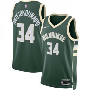 Giannis Antetokounmpo Milwaukee Bucks Nike Unisex Swingman Jersey – Hunter Green