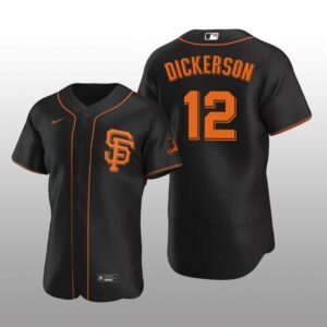 Giants Alex Dickerson Authentic Alternate Jersey Black