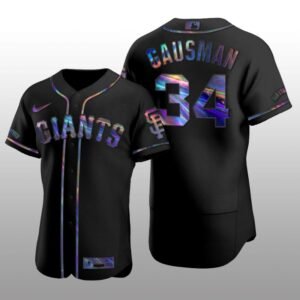 Giants Kevin Gausman Iridescent Logo Holographic Limited Authentic Black Jersey