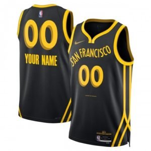 Golden State Warriors Nike Unisex Custom Swingman Jersey – Black – Hardwood Classics