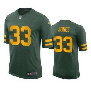 Green Bay Packers #33 Aaron Jones Nike Alternate Vapor Limited Player Jersey – Green