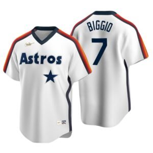 Houston Astros Craig Biggio White Cooperstown Collection Home Jersey