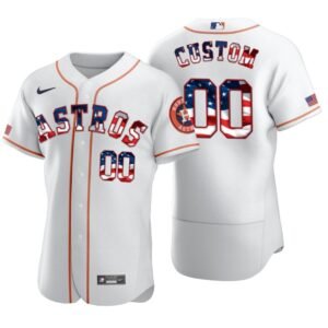 Houston Astros Custom White 2020 Stars & Stripes 4th of July Jersey