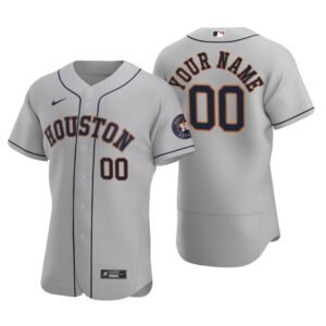 Houston Astros Gray 2020 Road Authentic Custom Men’s Jersey