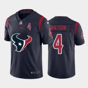 Houston Houston Texans #4 Deshaun Watson Navy Blue Nike Big Team Logo Player Vapor Jersey
