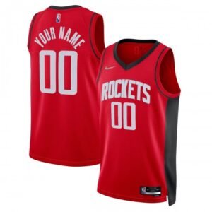 Houston Rockets Nike Diamond Swingman Custom Jersey – Red