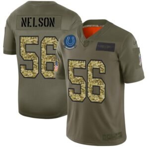 Indianapolis Colts #56 Quenton Nelson Nike 2019 Olive Camo Salute To Service Jersey