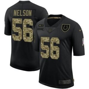 Indianapolis Colts #56 Quenton Nelson Nike 2020 Salute To Service Camo Jersey Black
