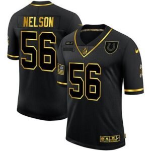 Indianapolis Colts #56 Quenton Nelson Nike 2020 Salute To Service Golden Jersey Black