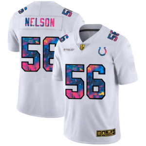 Indianapolis Colts #56 Quenton Nelson White Nike Multi-Color 2020 NFL Crucial Catch Jersey