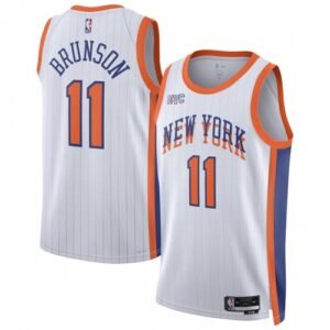 Jalen Brunson New York Knicks Nike Unisex Swingman Player Jersey – Hardwood Classics – White