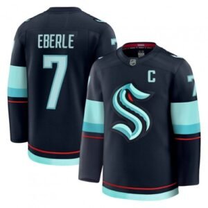 Jordan Eberle Seattle Kraken Home Premium Jersey – Deep Sea Blue