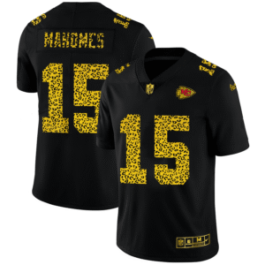 Kansas City Chiefs #15 Patrick Mahomes Nike Leopard Print Fashion Vapor Limited NFL Jersey Black