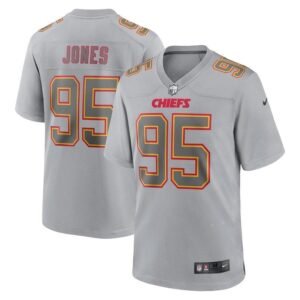 Kansas City Chiefs #95 Chris Jones Nike Gray Atmosphere Fashion Game Jersey