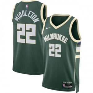 Khris Middleton Milwaukee Bucks Nike Unisex Swingman Jersey – Hunter Green