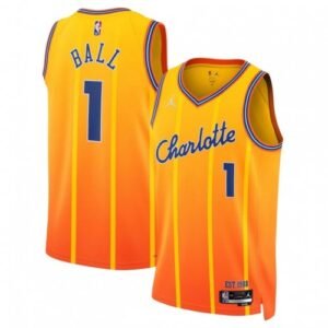 LaMelo Ball Charlotte Hornets Jordan Brand Orange Hardwood Classics Swingman Jersey